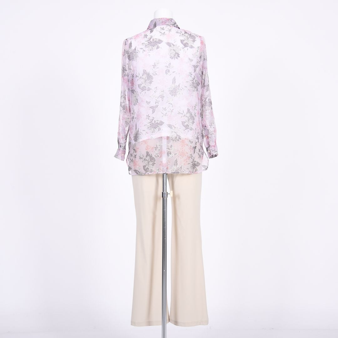 オパール加工　麻混ブラウス　MIMO MODA　2561751
