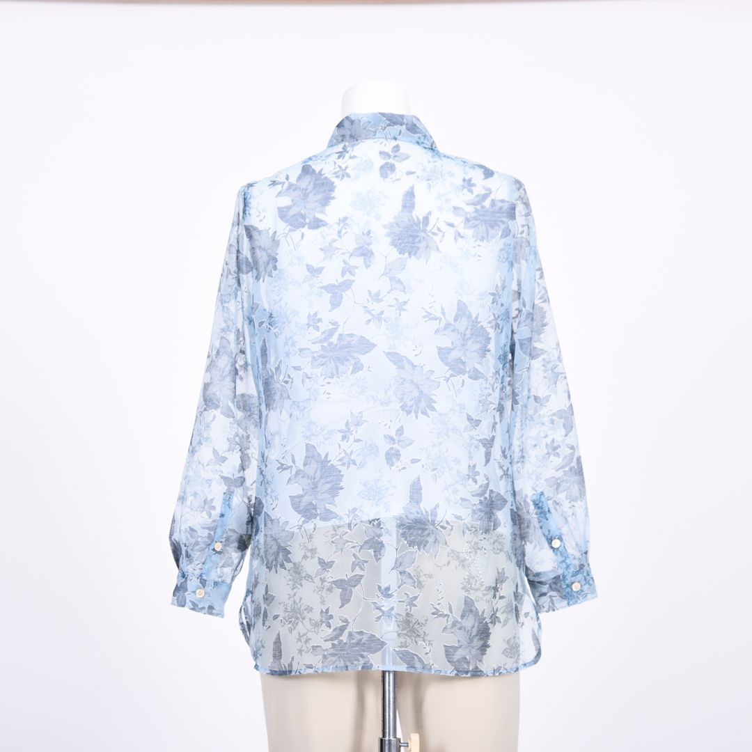 オパール加工　麻混ブラウス　MIMO MODA　2561751