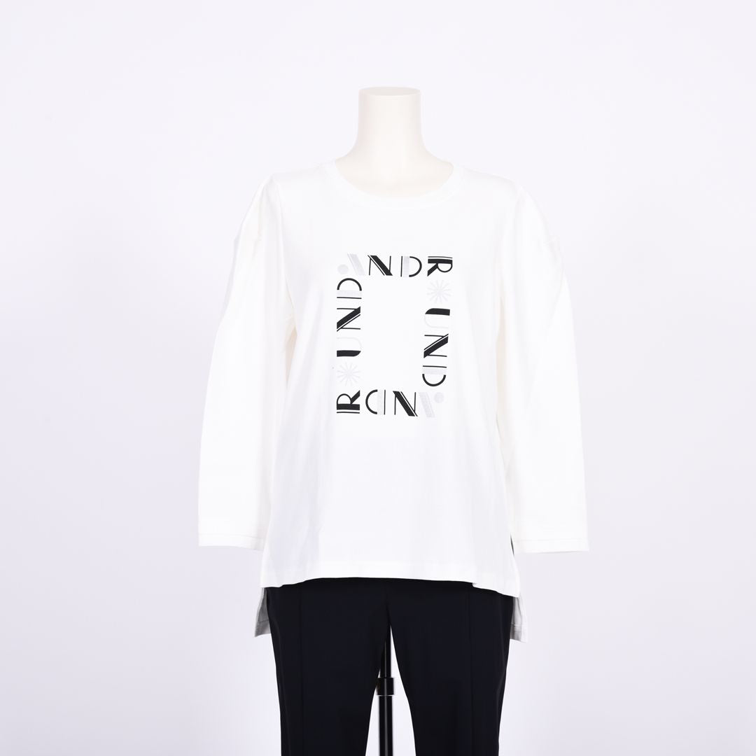 ボリュームスリーブ　プリントカットソー　B DONNA　6062401