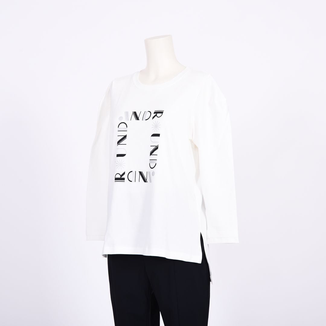 ボリュームスリーブ　プリントカットソー　B DONNA　6062401