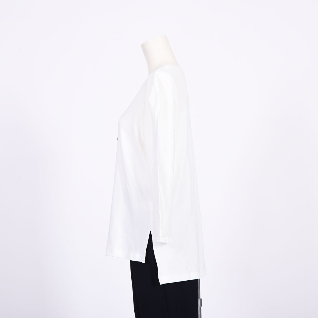 ボリュームスリーブ　プリントカットソー　B DONNA　6062401