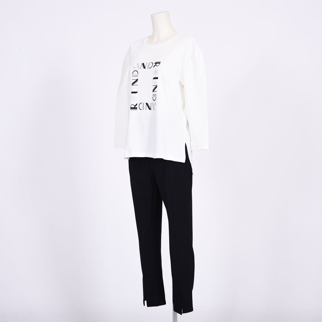 ボリュームスリーブ　プリントカットソー　B DONNA　6062401