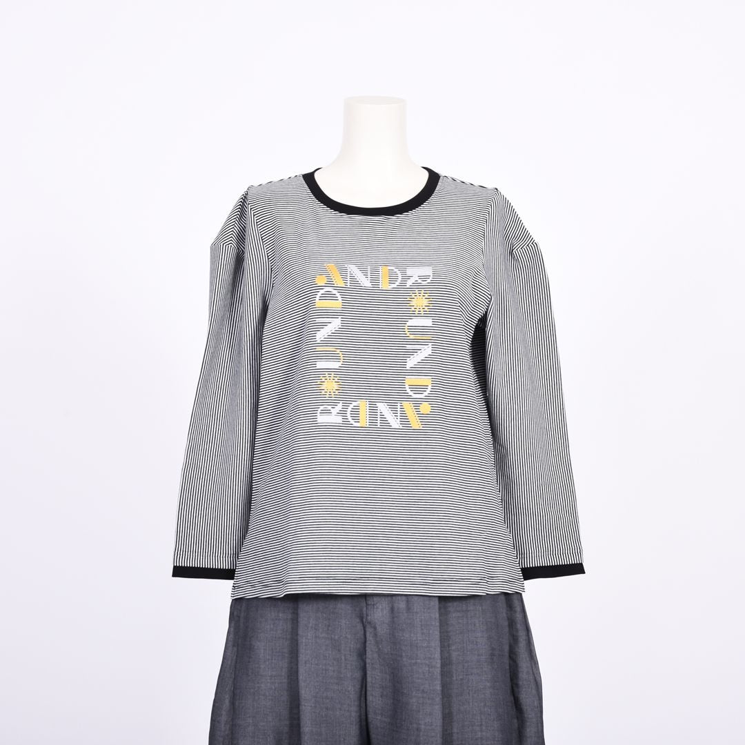 ボリュームスリーブ　プリントカットソー　B DONNA　6062401