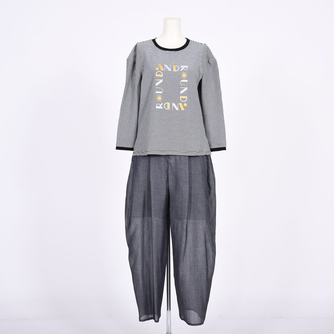 ボリュームスリーブ　プリントカットソー　B DONNA　6062401