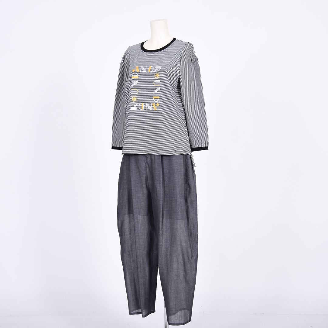 ボリュームスリーブ　プリントカットソー　B DONNA　6062401