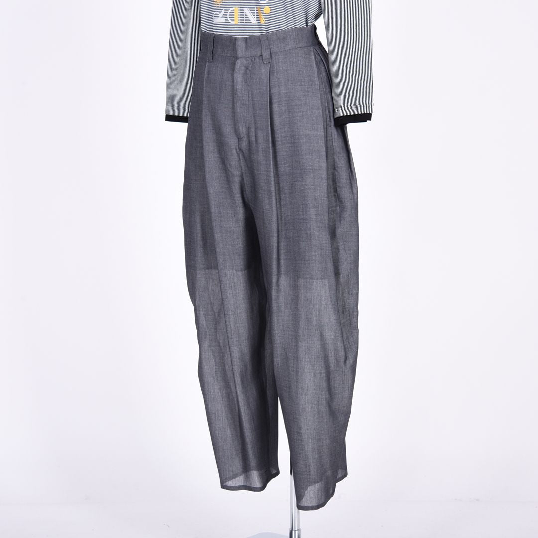 シャンブレー　ワイドパンツ　B DONNA　6066400