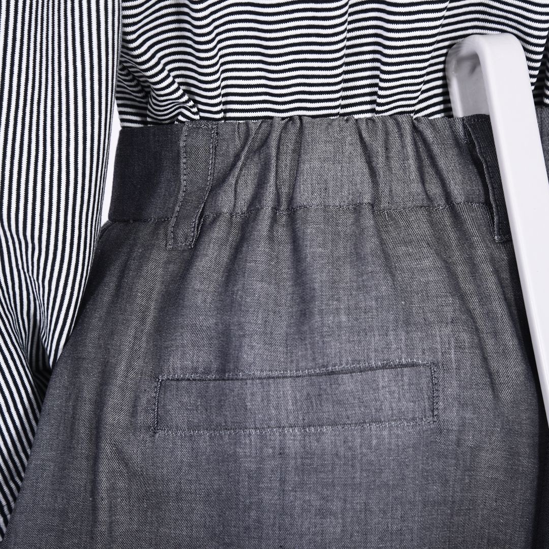シャンブレー　ワイドパンツ　B DONNA　6066400