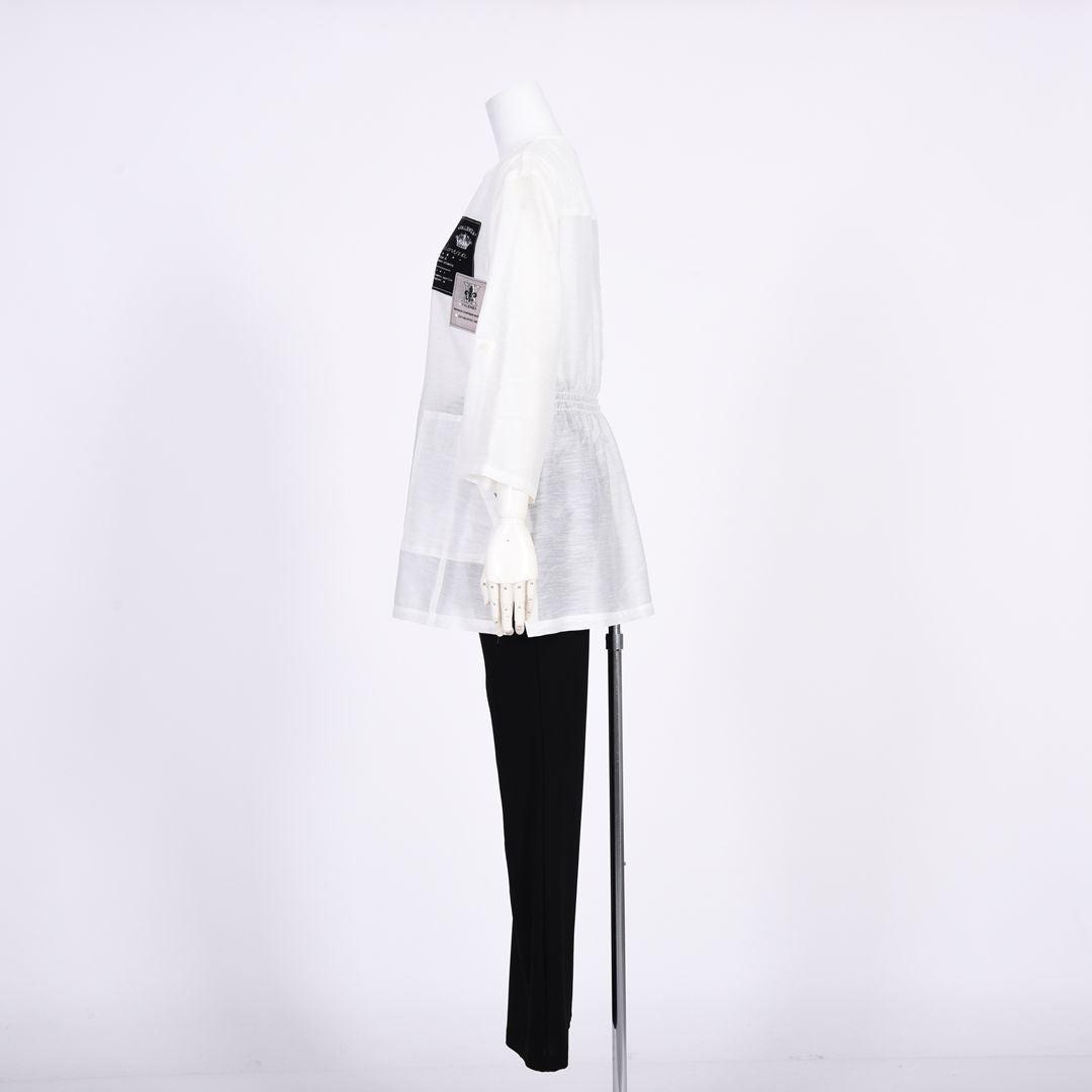 麻混ノーカラーブラウス　VALENZA　5161406