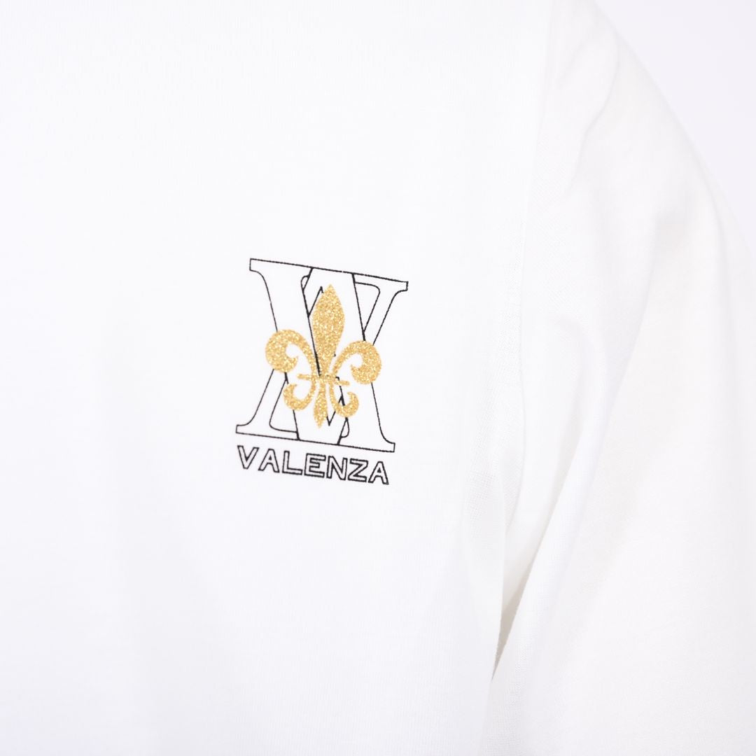 【綿100%】フロントモチーフ　天竺カットソー　VALENZA　5162409