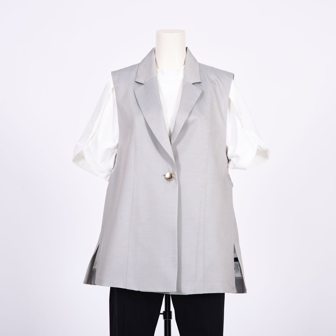 シャンブレー　テーラードジレ　B DONNA　6067400