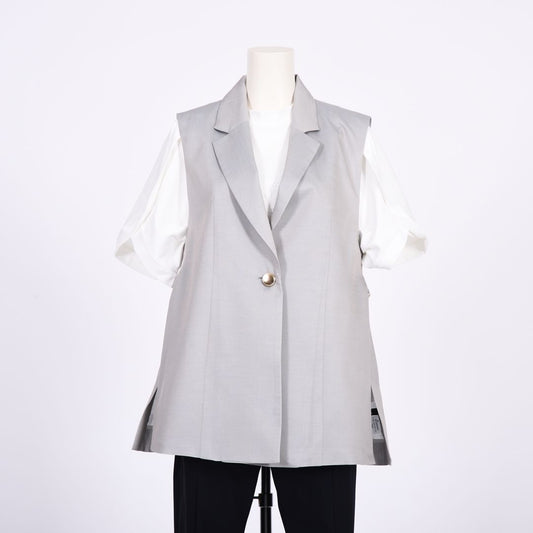 シャンブレー　テーラードジレ　B DONNA　6067400