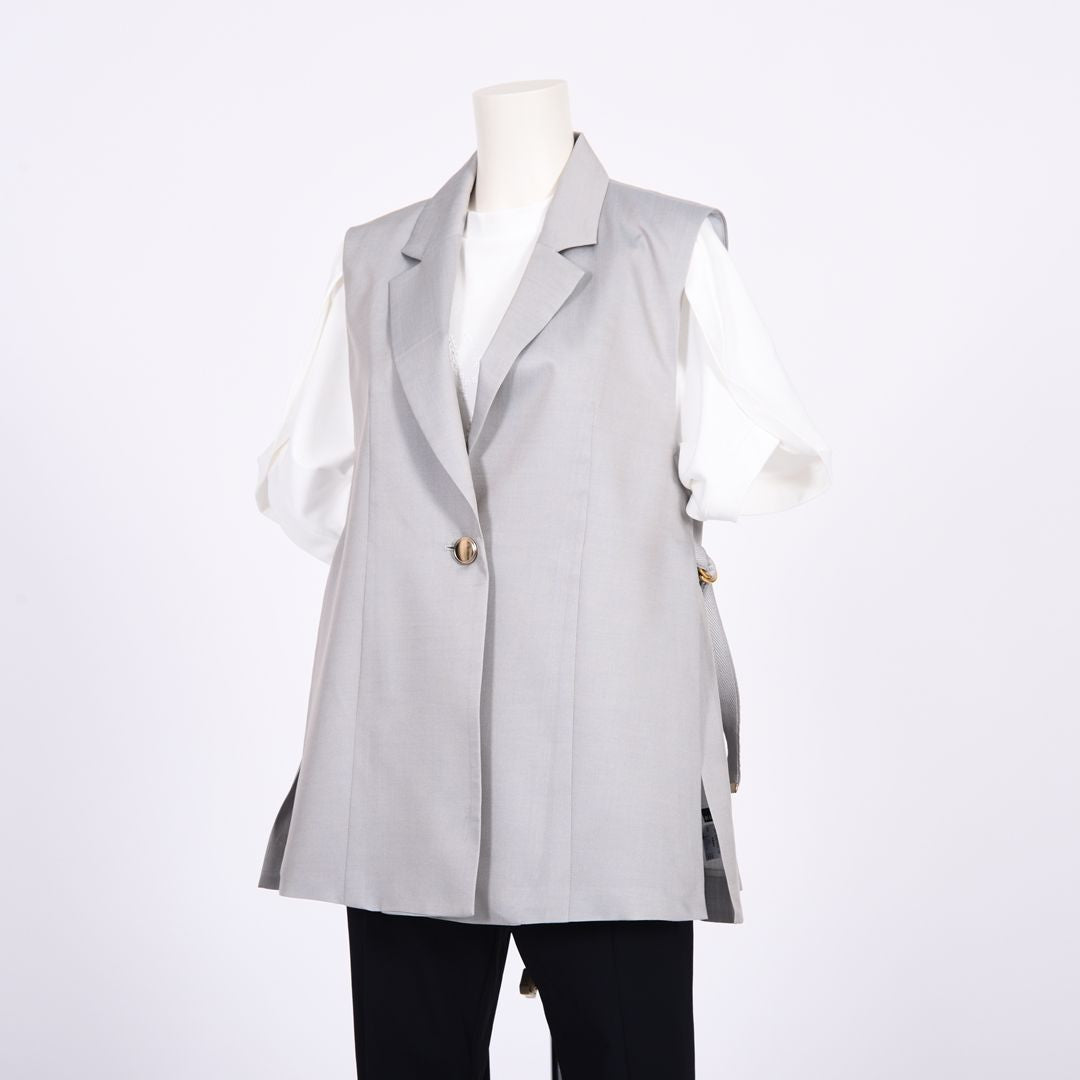 シャンブレー　テーラードジレ　B DONNA　6067400