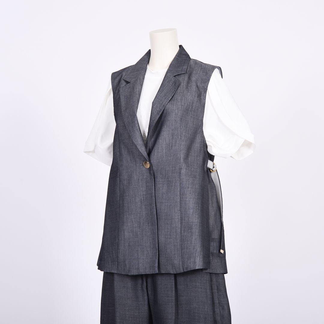 シャンブレー　テーラードジレ　B DONNA　6067400