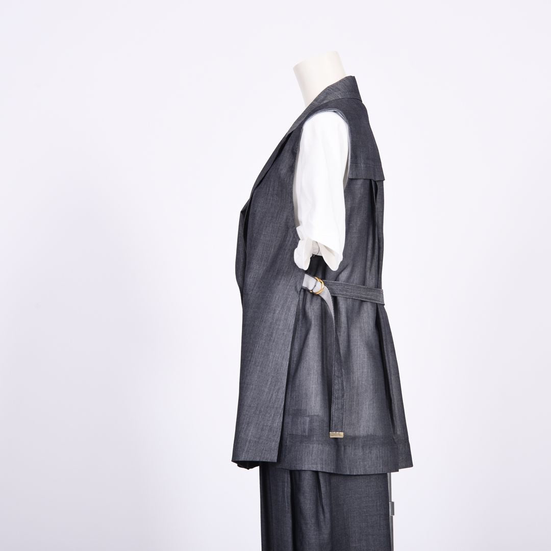 シャンブレー　テーラードジレ　B DONNA　6067400