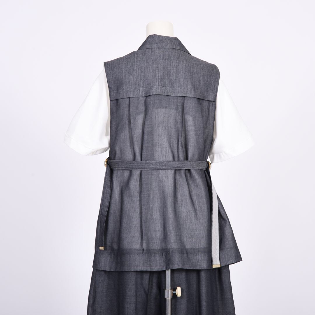 シャンブレー　テーラードジレ　B DONNA　6067400