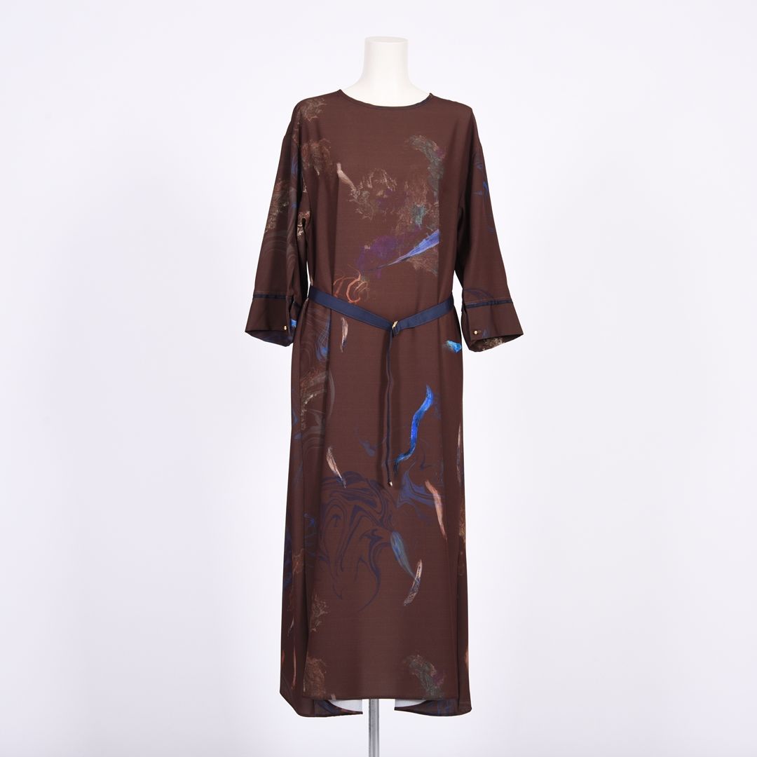マーブルプリント　ワンピース　B DONNA　6069401