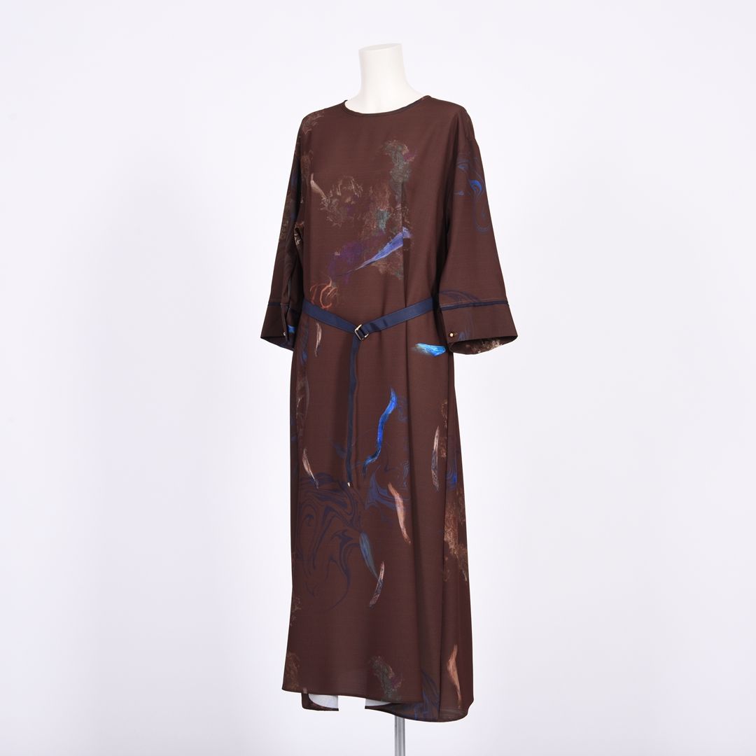 マーブルプリント　ワンピース　B DONNA　6069401