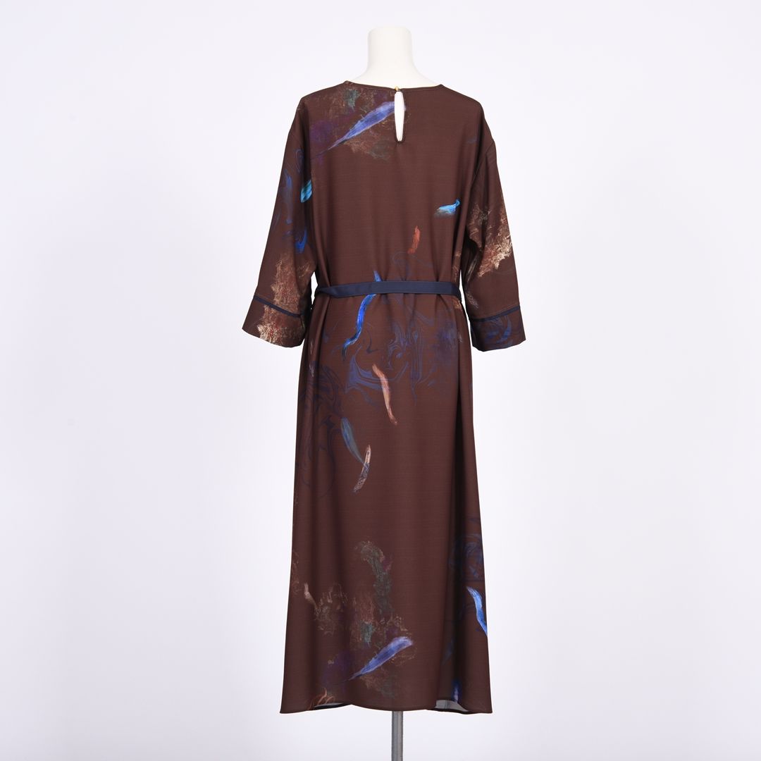 マーブルプリント　ワンピース　B DONNA　6069401