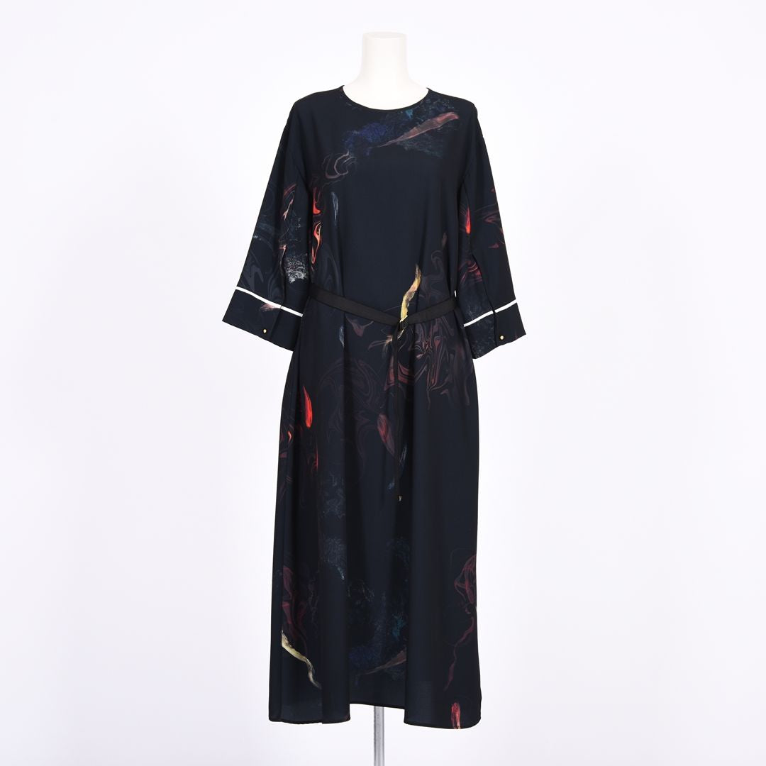 マーブルプリント　ワンピース　B DONNA　6069401