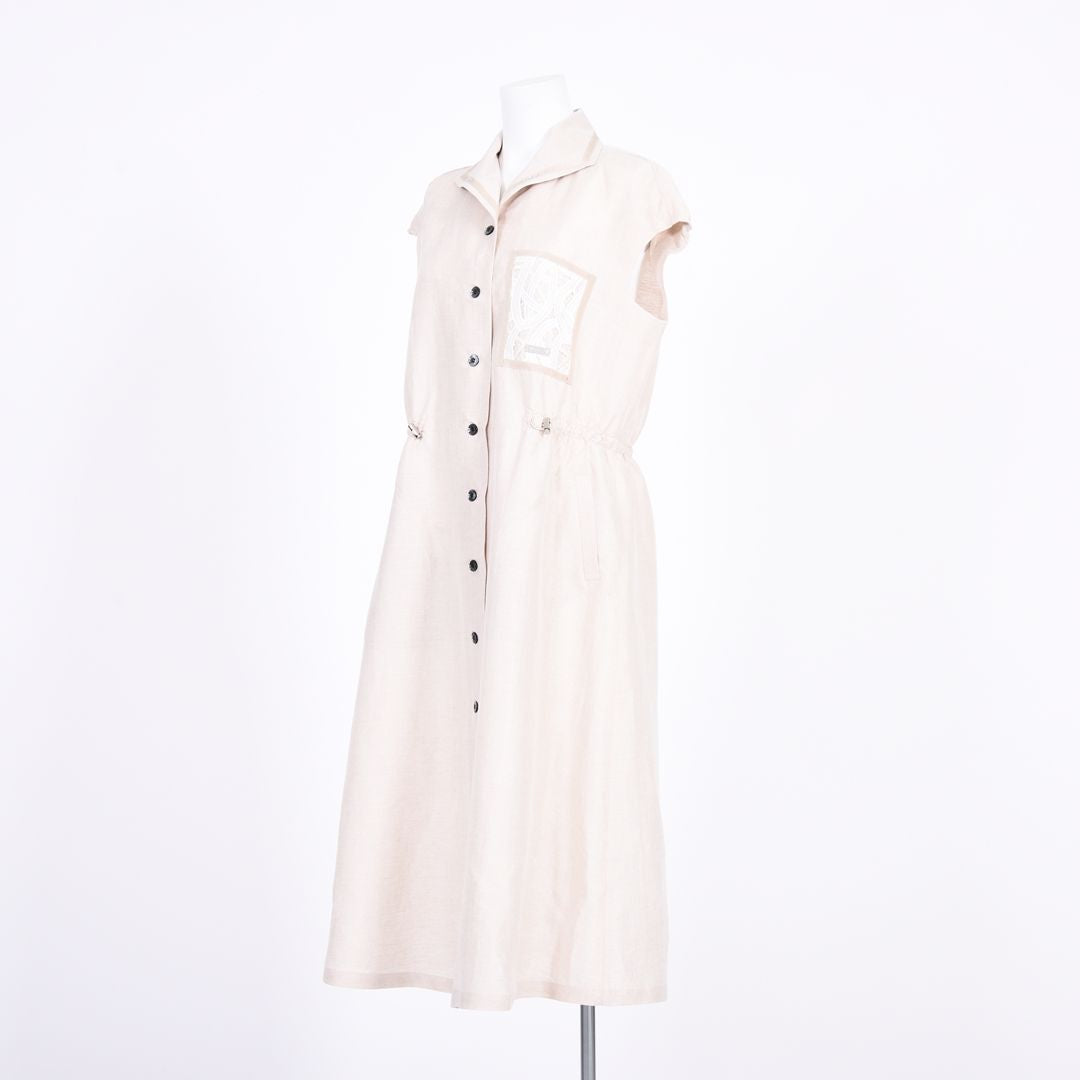 【麻混】前釦オープンワンピース　VALENZA　5169403