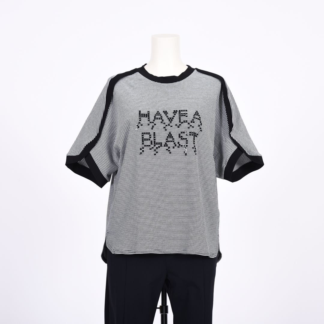 スパンコールロゴ　ラグラン袖カットソー　B DONNA　6062400