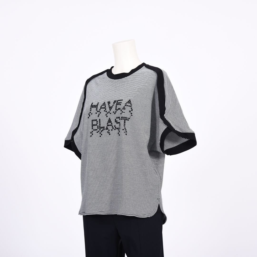 スパンコールロゴ　ラグラン袖カットソー　B DONNA　6062400