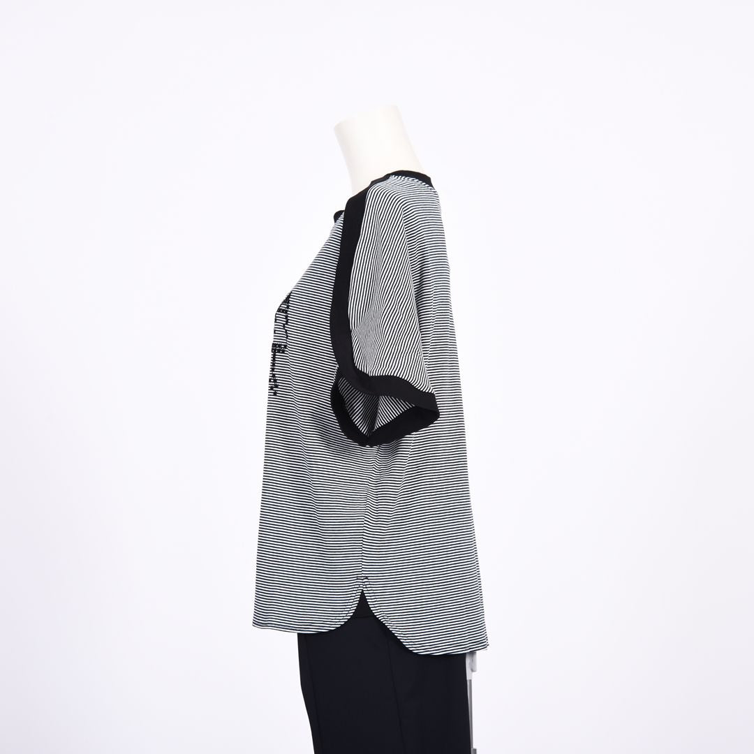 スパンコールロゴ　ラグラン袖カットソー　B DONNA　6062400