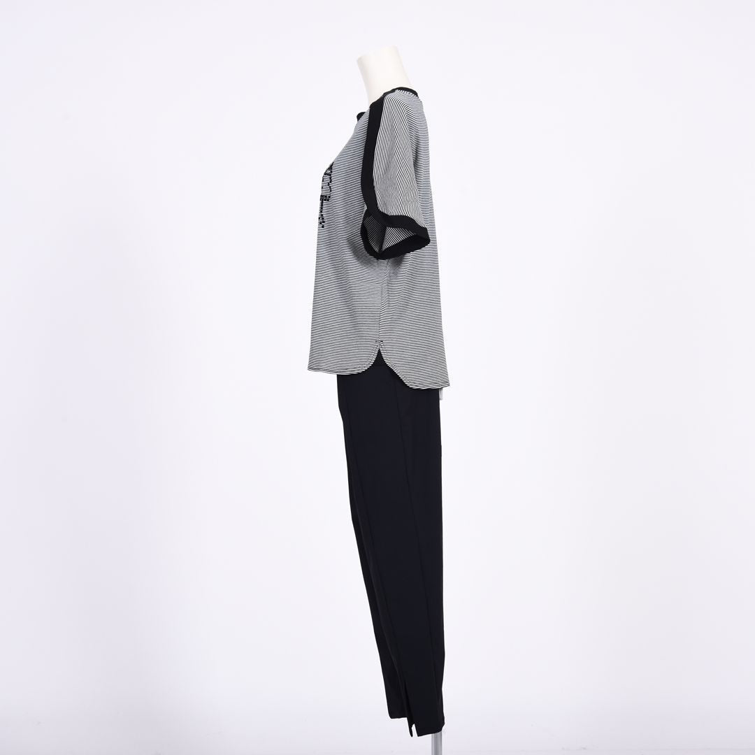 スパンコールロゴ　ラグラン袖カットソー　B DONNA　6062400