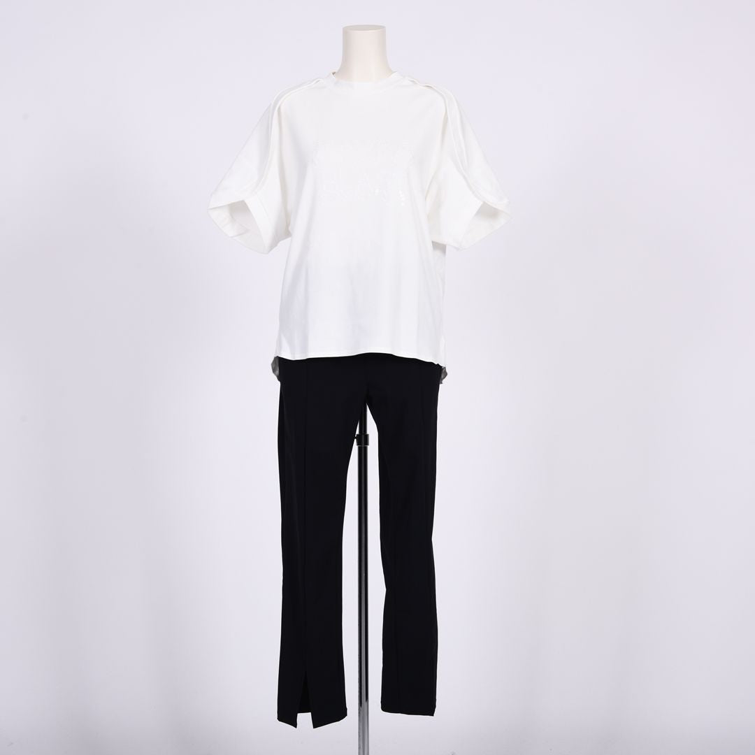 スパンコールロゴ　ラグラン袖カットソー　B DONNA　6062400