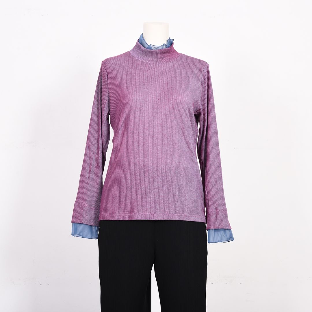 レイヤード風ハイネックカットソー　B DONNA　6062800