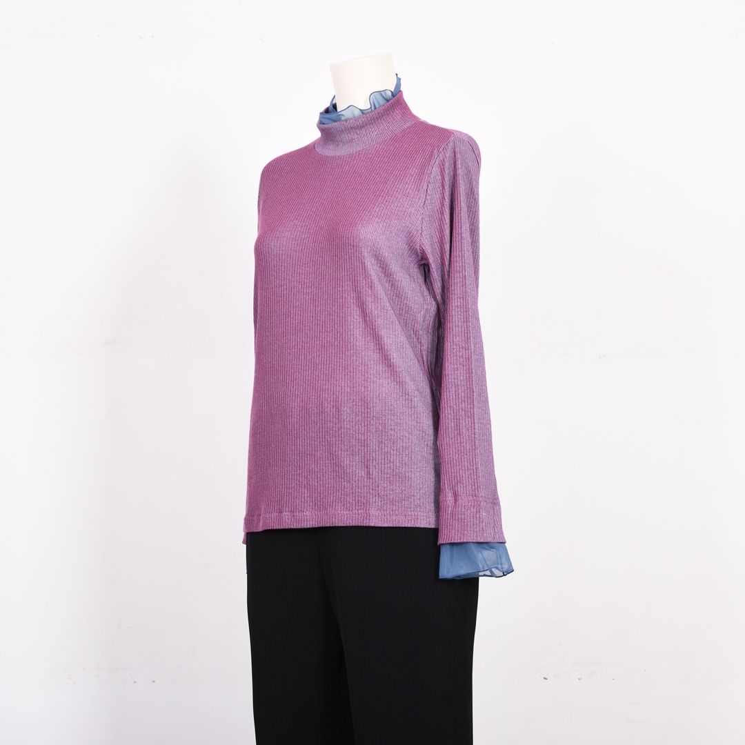 レイヤード風ハイネックカットソー　B DONNA　6062800