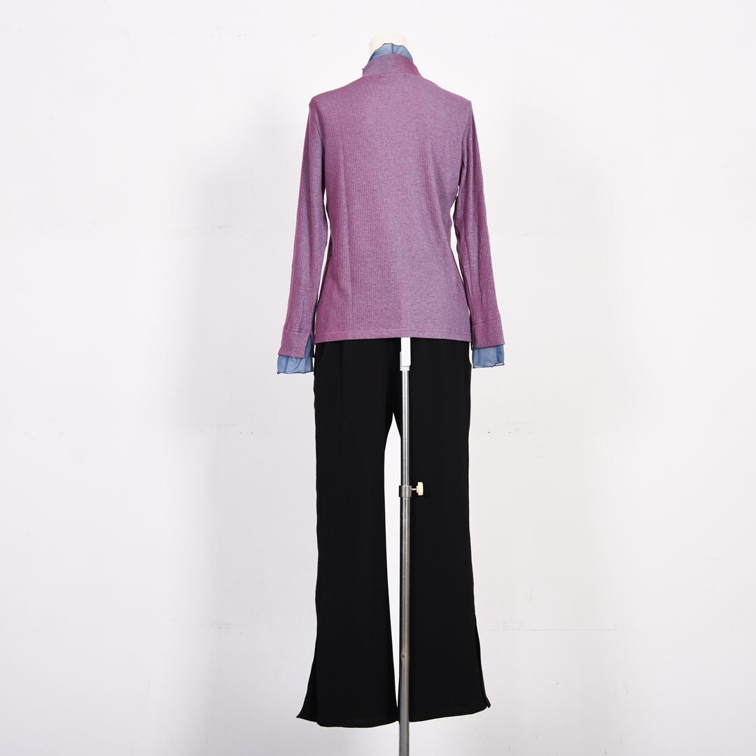 レイヤード風ハイネックカットソー　B DONNA　6062800