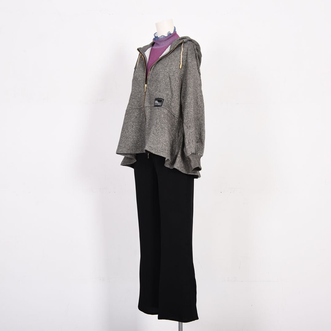 キラキラ裏毛　フルジップパーカー　B DONNA　6062803