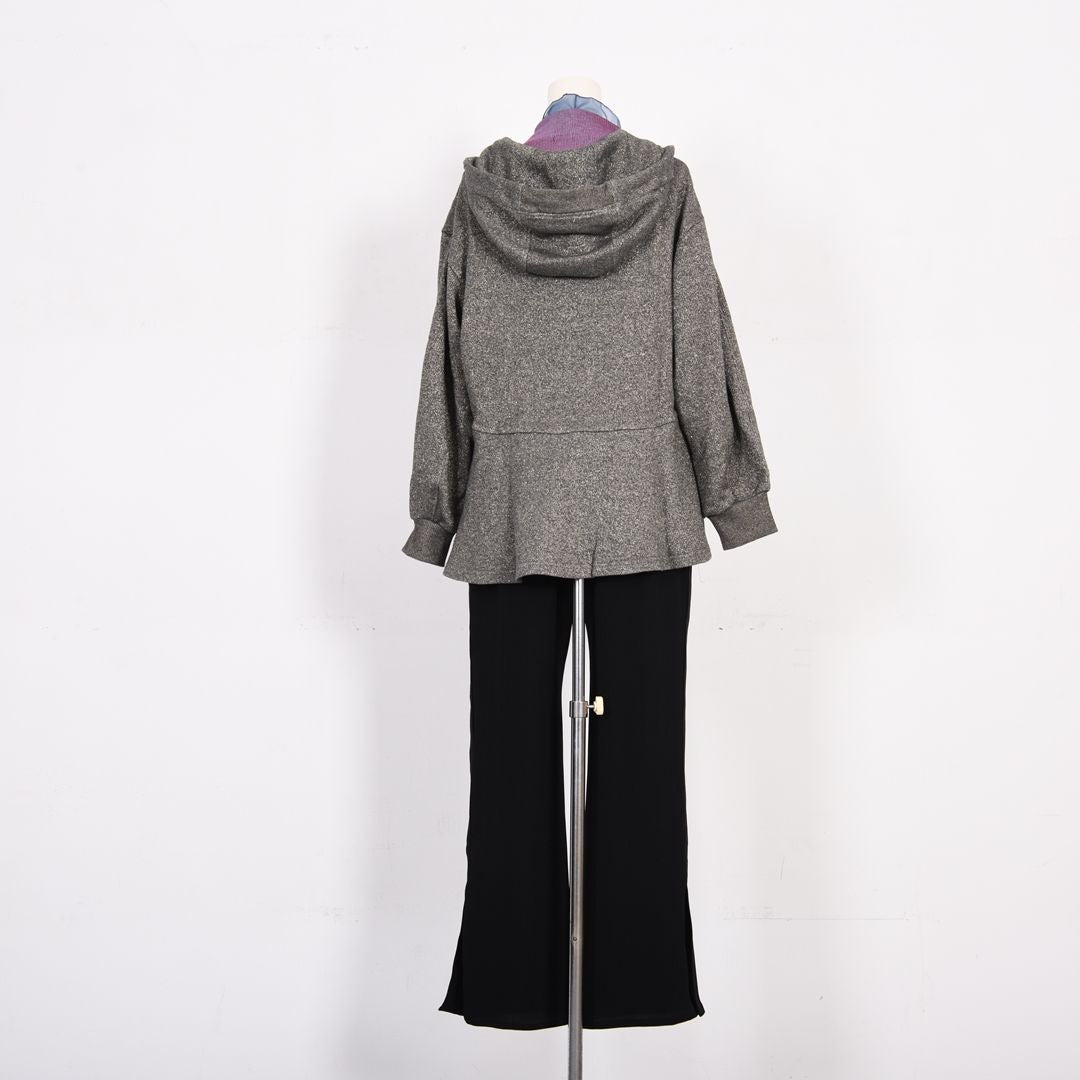 キラキラ裏毛　フルジップパーカー　B DONNA　6062803