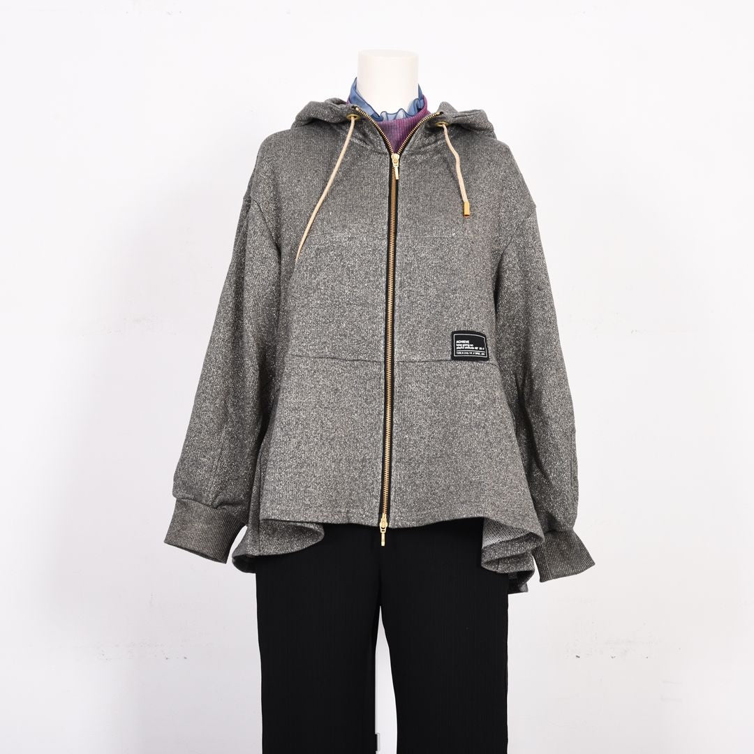 キラキラ裏毛　フルジップパーカー　B DONNA　6062803