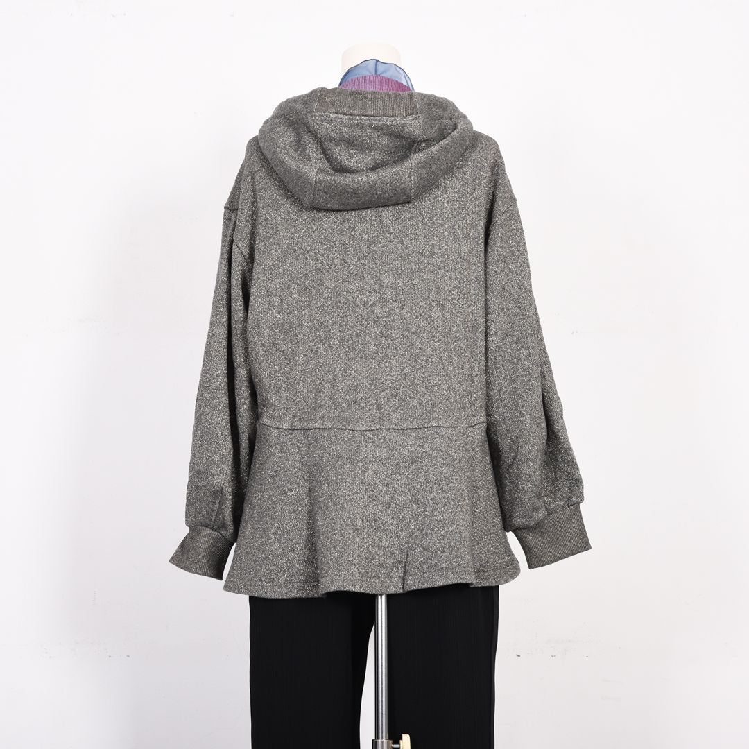 キラキラ裏毛　フルジップパーカー　B DONNA　6062803