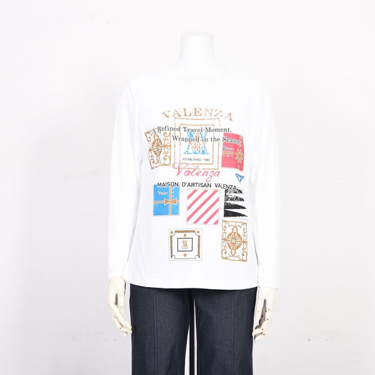 プリントモチーフ　長袖カットソー　VALENZA　5162621