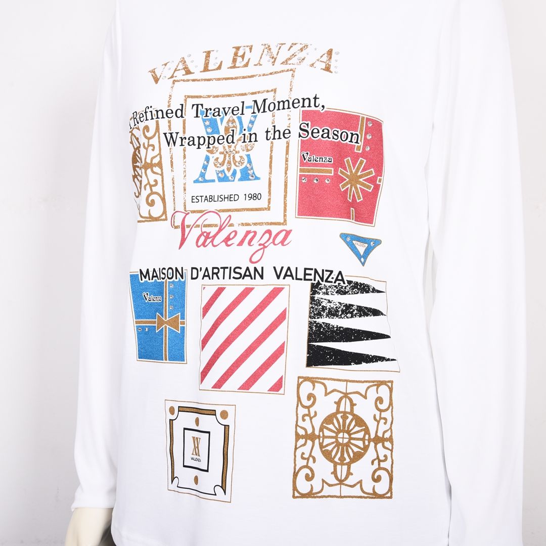 プリントモチーフ　長袖カットソー　VALENZA　5162621