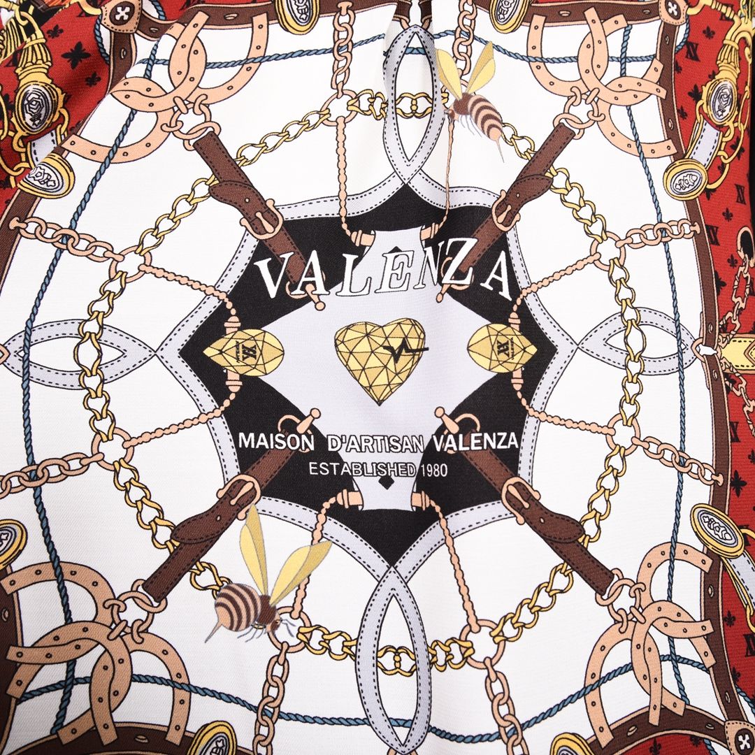 スカーフ柄ブラウス　VALENZA　5161604