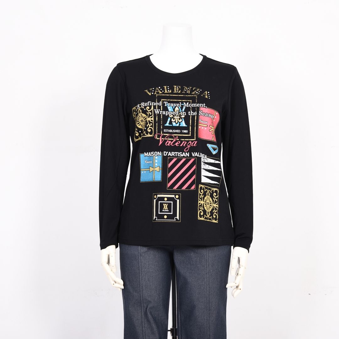 プリントモチーフ　長袖カットソー　VALENZA　5162621