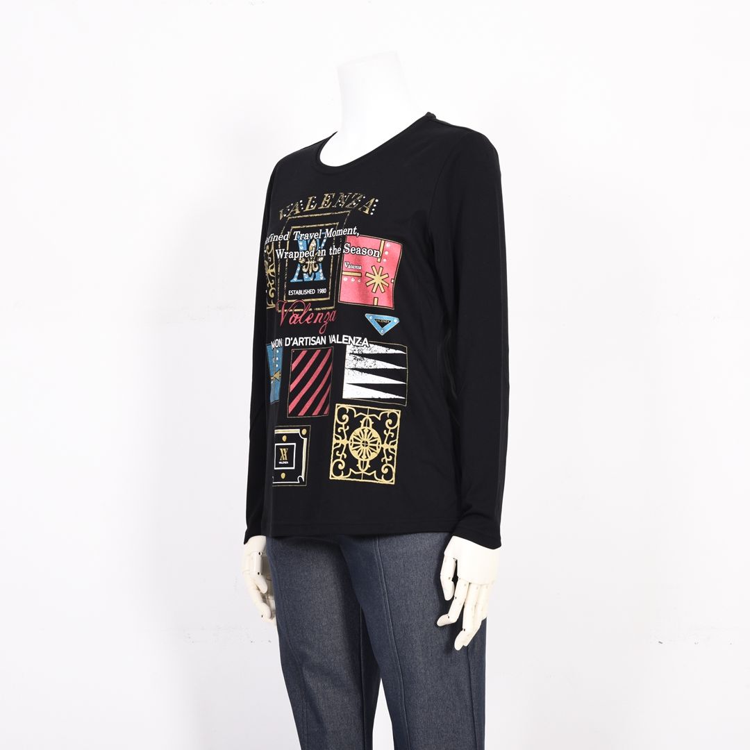 プリントモチーフ　長袖カットソー　VALENZA　5162621