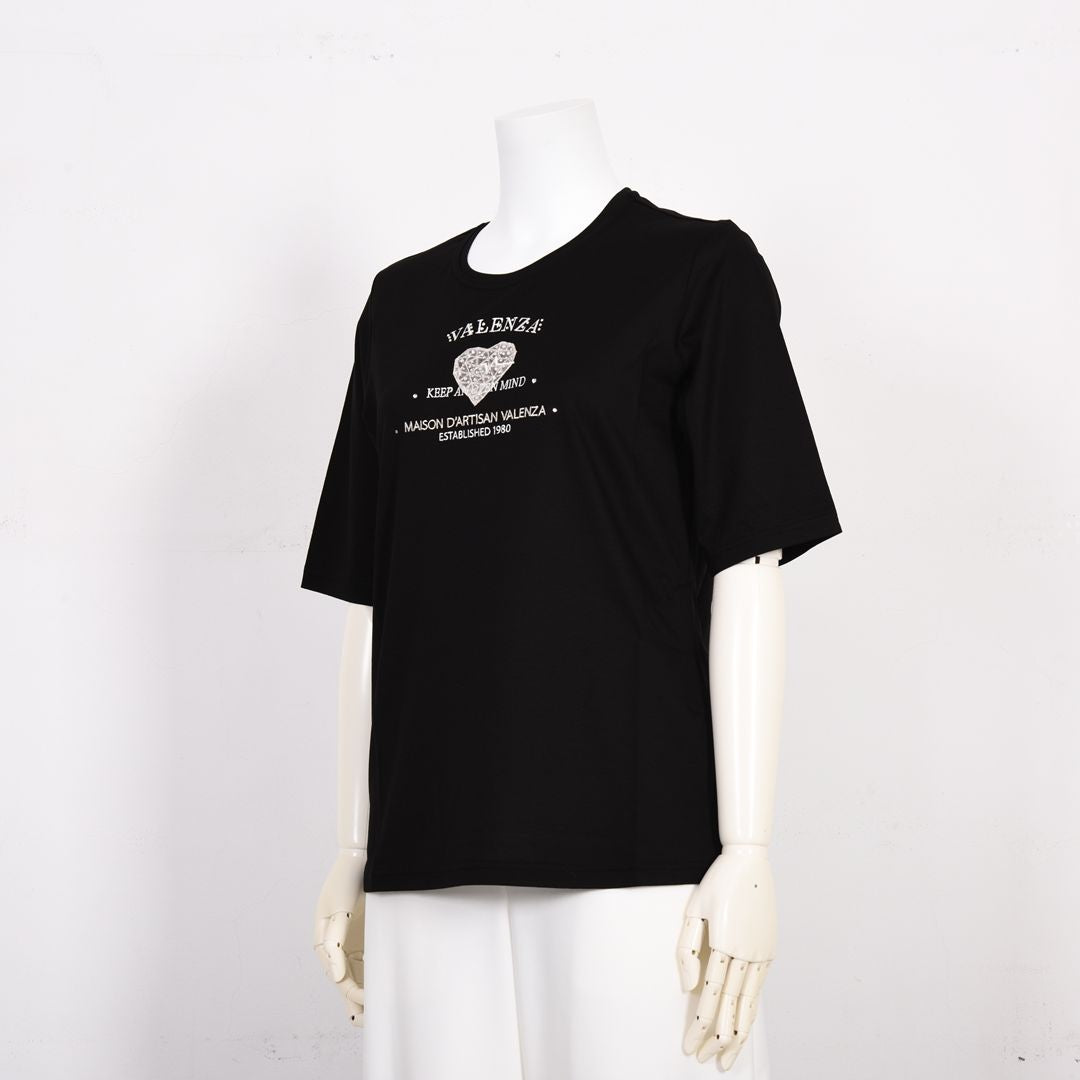 フロントモチーフ　5分袖カットソー　VALENZA　5162606