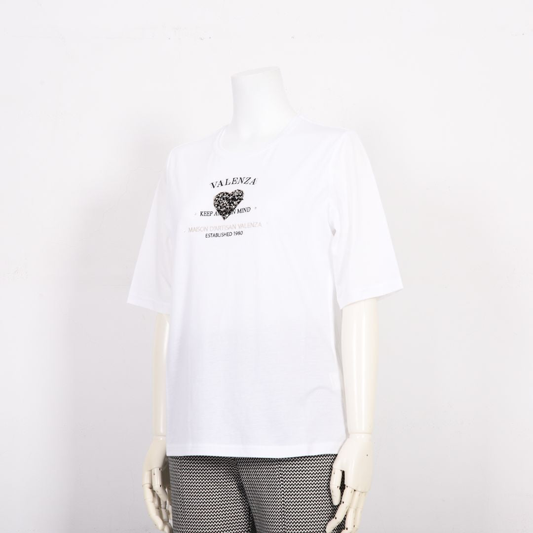 フロントモチーフ　5分袖カットソー　VALENZA　5162606