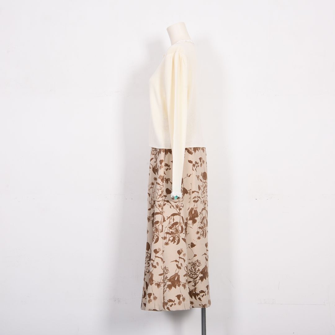 フロッキー加工　花柄スカート　Dear Princess　3065901