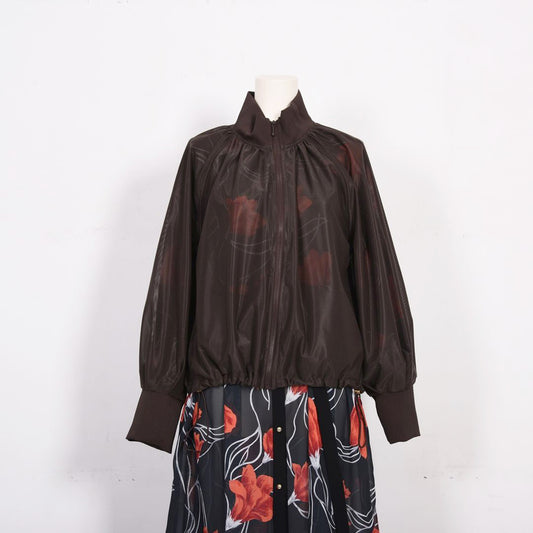 サテンラッセル　フルジップブラウス　B DONNA　6061800