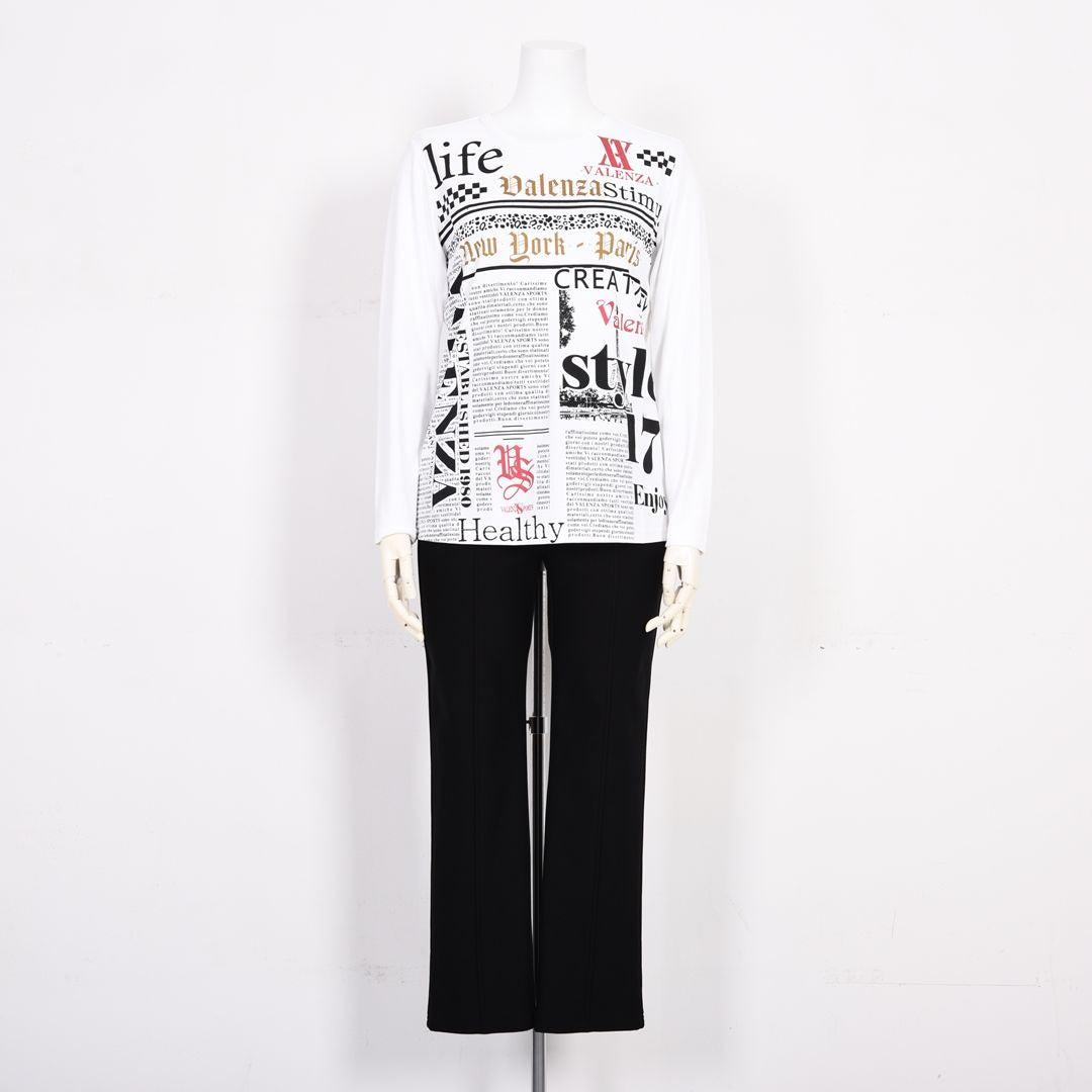 センターシーム ストレッチ ストレートパンツ　VALENZA　5166608