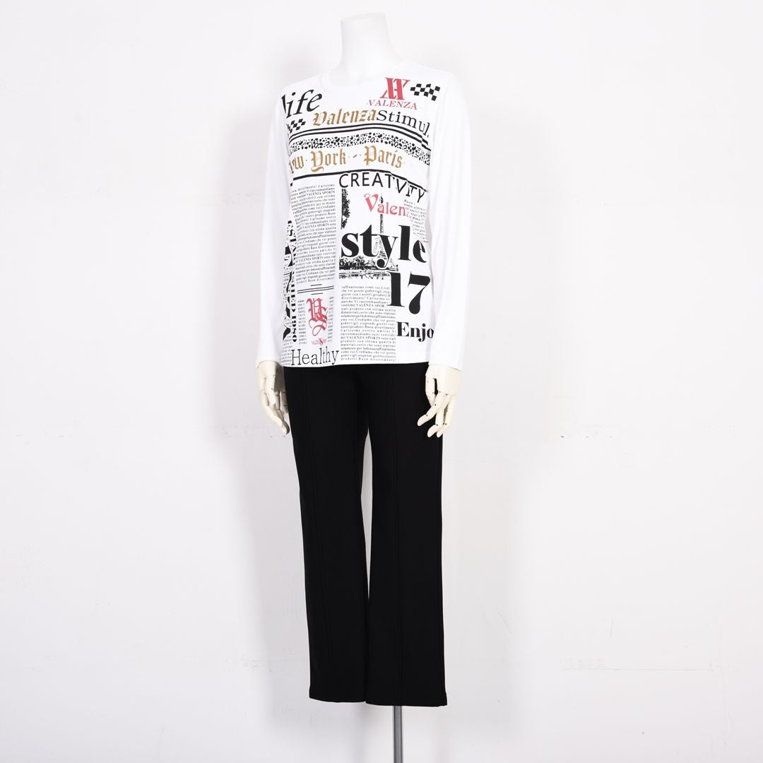 センターシーム ストレッチ ストレートパンツ　VALENZA　5166608