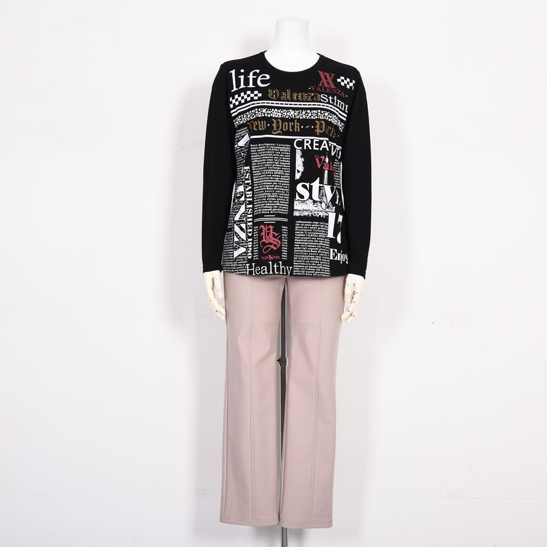 センターシーム ストレッチ ストレートパンツ　VALENZA　5166608