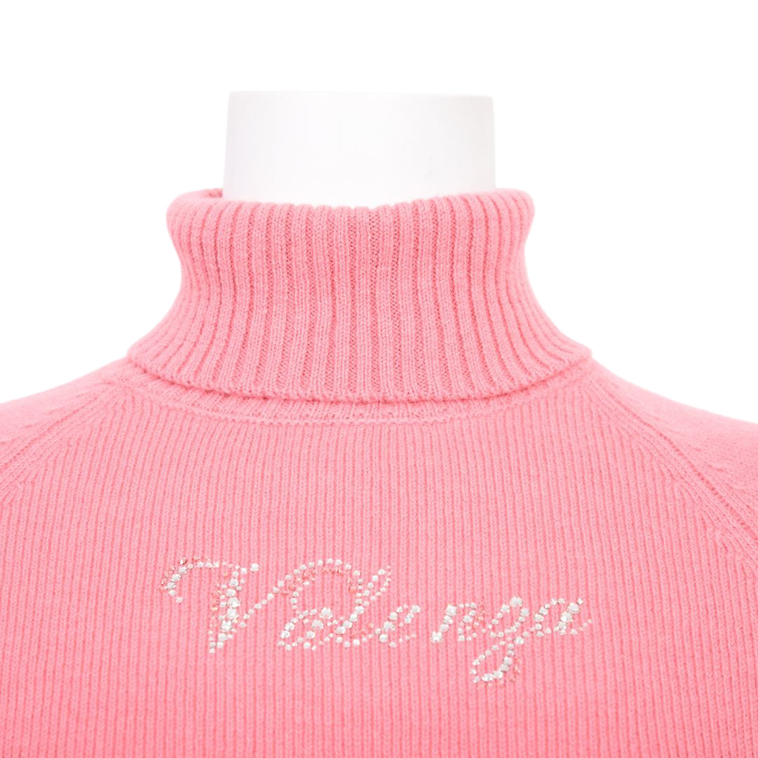 ラインストーン ロゴ タートルネック ニット　VALENZA　5163607
