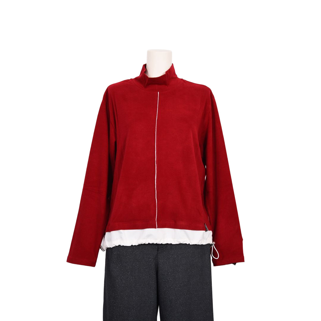 異素材切替　ハイネックカットソー　B DONNA　6062952